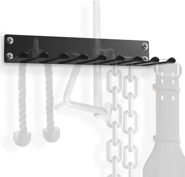 Alt view image 2 of 5 - Philosophy Gym Accessory Rack Organizer, 9 Prong, Wall Mounted Multi-Purpose Workout Equipment Storage