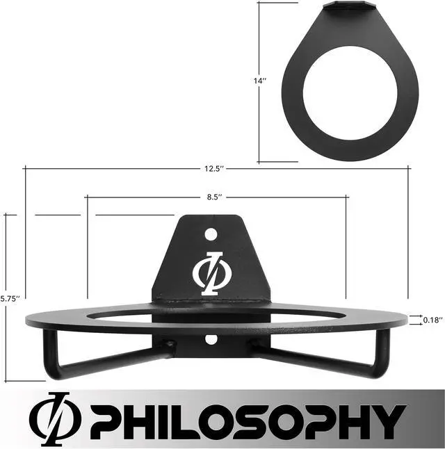 Alt view image 6 of 6 - Philosophy Gym Wall Mounted Exercise Ball Holder, Medicine Ball Storage Shelf