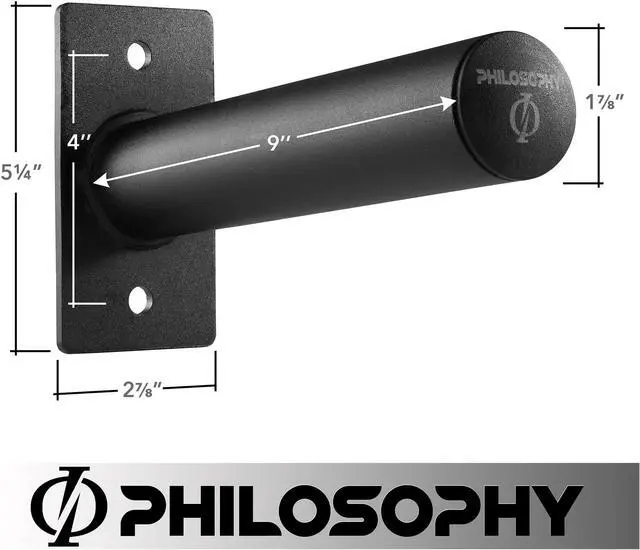 Alt view image 4 of 5 - Philosophy Gym Wall Mounted Olympic Weight Plate Holder, Fits 2" Weight Plates