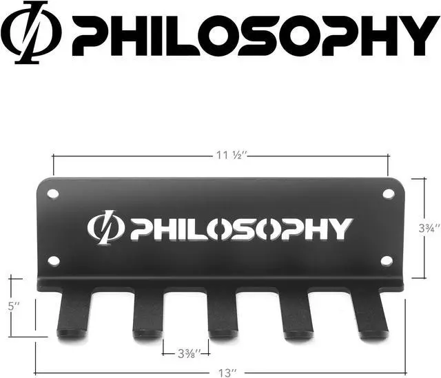 Alt view image 3 of 5 - Philosophy Gym Accessory Rack Organizer, 5 Prong, Wall Mounted Multi-Purpose Workout Equipment Storage