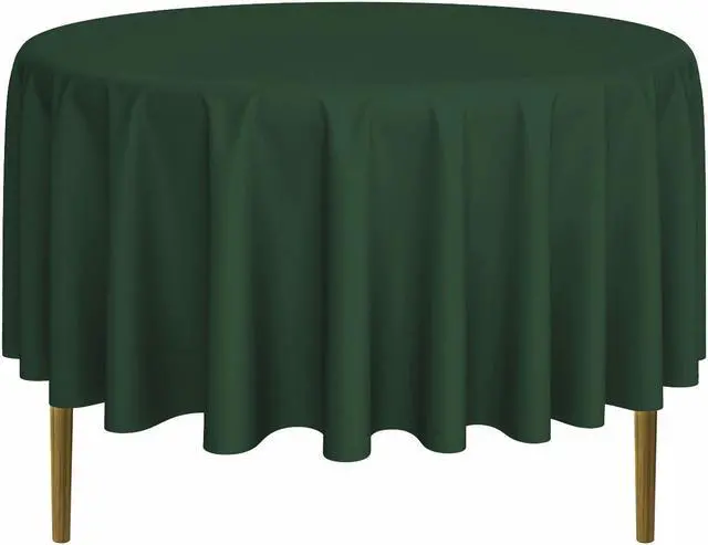 Main image of Lann's Linens - 90" Round Premium Tablecloth for Wedding / Banquet / Restaurant - Polyester Fabric Table Cloth - Hunter Green