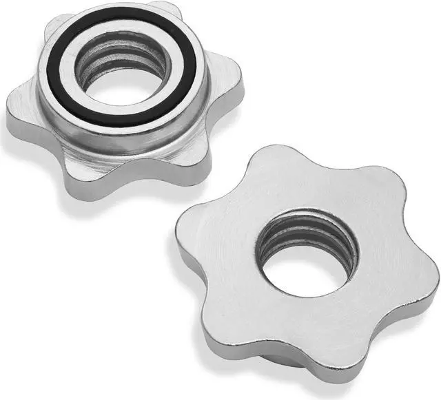 Alt view image 3 of 6 - Philosophy Gym 1" Standard Weightlifting Barbell, 7 FT Threaded Straight Bar with Star Collars