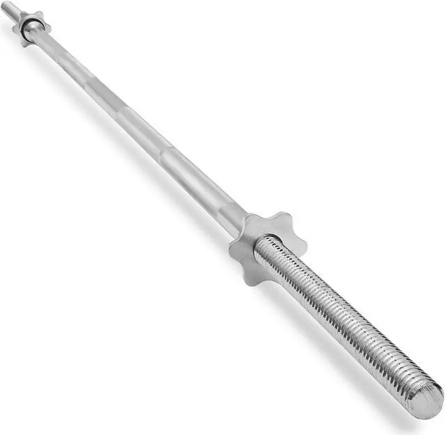 Main image of Philosophy Gym 1" Standard Weightlifting Barbell, 7 FT Threaded Straight Bar with Star Collars