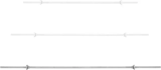 Alt view image 5 of 6 - Philosophy Gym 1" Standard Weightlifting Barbell, 7 FT Threaded Straight Bar with Star Collars