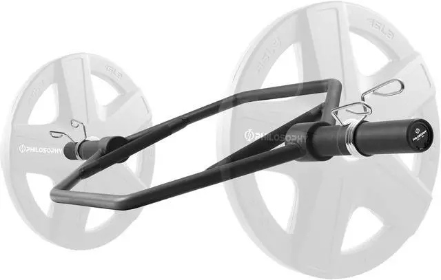 Alt view image 2 of 6 - Philosophy Gym 2" Olympic Hex Trap Bar 20 KG, Flat Handles - Pro Barbell for Deadlifts, Shrugs & Squats