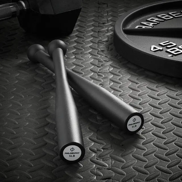 Alt view image 6 of 6 - Philosophy Gym 5 LB Indian Clubs Pair- Weighted Steel Exercise Club Bells Set, Arm Strength Trainer, 10 LB Total