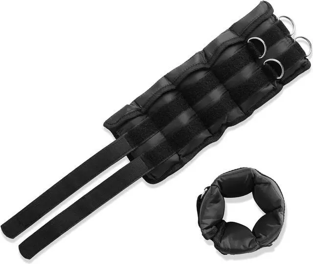 Alt view image 3 of 6 - Philosophy Gym 5 LB Adjustable Ankle Wrist Weights Pair, Arm Leg Weight Straps Set, 2.5 LB each with Removable Weights