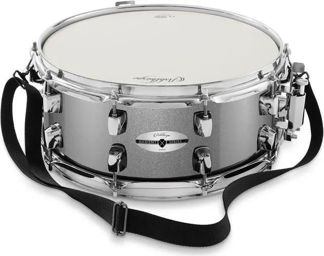 Alt view image 2 of 6 - Ashthorpe Snare Drum Set with Remo Head (Silver) - Student Beginner Kit with Stand, Padded Gig Bag, Practice Pad, Neck Strap, and Sticks