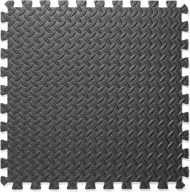 Alt view image 5 of 6 - Philosophy Gym Pack of 30 Exercise Flooring Mats - 24 x 24 Inch Foam Rubber Interlocking Puzzle Floor Tiles - Black