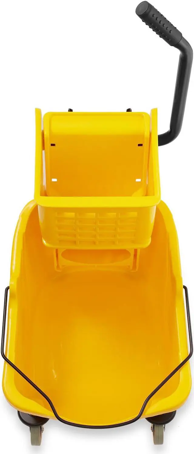 Alt view image 3 of 6 - Dryser Commercial Side Press Wringer Combo Mop Bucket, 33 Quart, Yellow