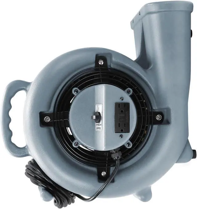 Alt view image 4 of 6 - Dryser 6pk Air Mover Carpet Dryer 3 Speed 1/3 HP Industrial Floor Fan with 2 GFCI Outlets - Gray Stackable Carpet Drying Fan Blower
