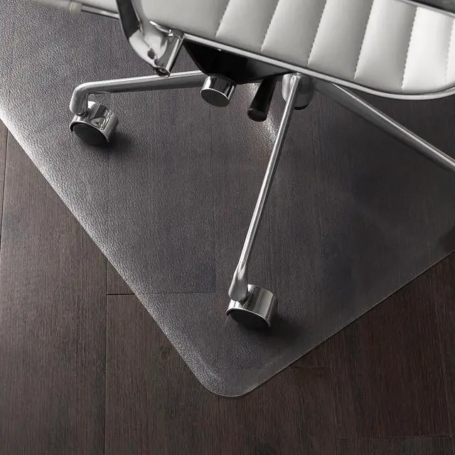 Alt view image 5 of 5 - WorkOnIt 30" x 48" Office Desk Chair Floor Mat for Hardwood Floors, Clear