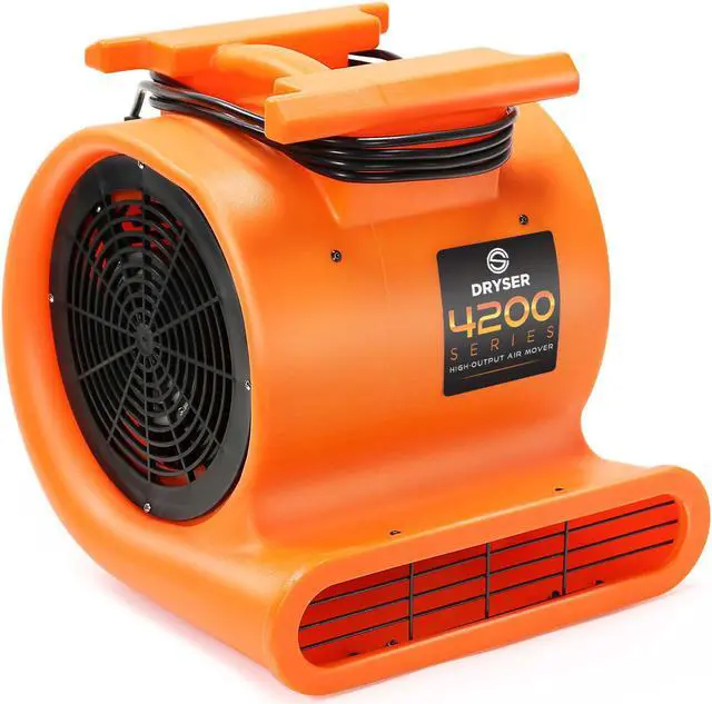 Main image of Dryser 12pk Air Mover Carpet Dryer 3 Speed 1 HP Industrial Floor Fan - Orange Stackable Carpet Drying Fan Floor Blower