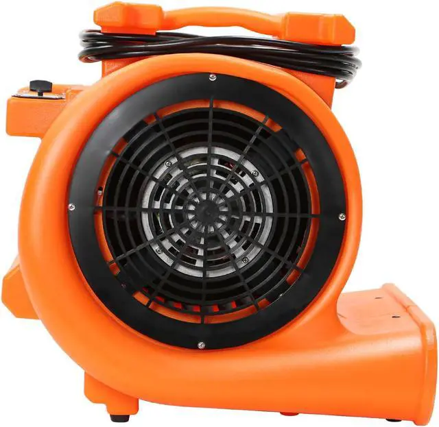 Alt view image 2 of 6 - Dryser 12pk Air Mover Carpet Dryer 3 Speed 1 HP Industrial Floor Fan - Orange Stackable Carpet Drying Fan Floor Blower
