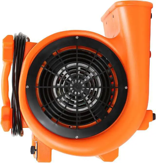 Alt view image 4 of 6 - Dryser 12pk Air Mover Carpet Dryer 3 Speed 1 HP Industrial Floor Fan - Orange Stackable Carpet Drying Fan Floor Blower