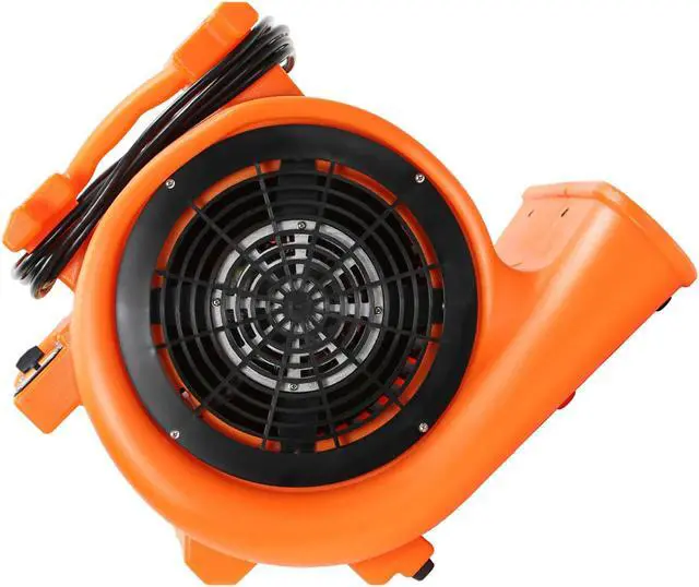 Alt view image 3 of 6 - Dryser 12pk Air Mover Carpet Dryer 3 Speed 1 HP Industrial Floor Fan - Orange Stackable Carpet Drying Fan Floor Blower