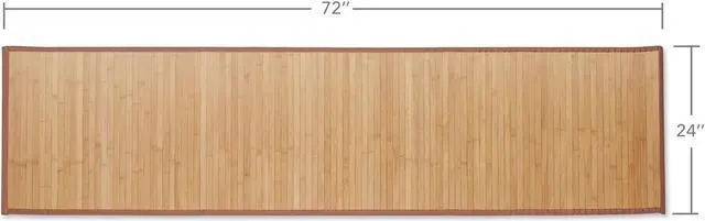 Alt view image 5 of 6 - Casafield Bamboo Floor Mat, 72" x 24" Non-Slip Runner Rug for Kitchen, Entryway, Hallway
