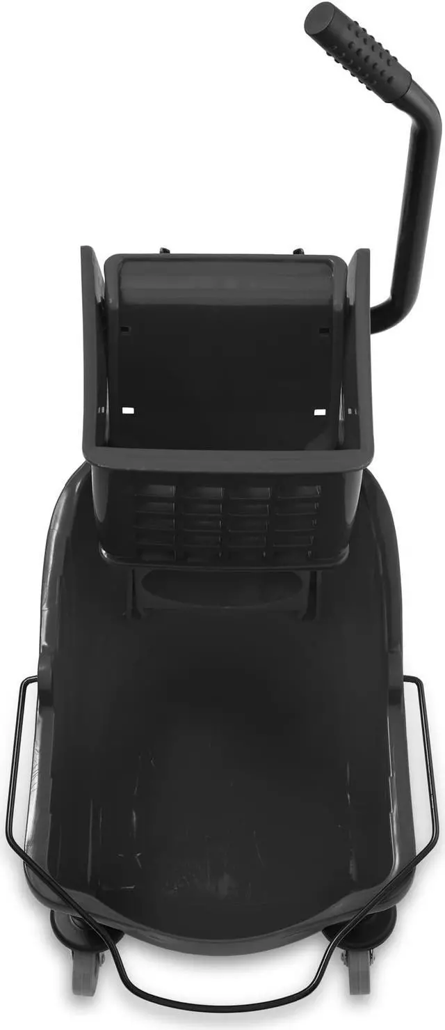 Alt view image 3 of 6 - Dryser Commercial Mop Bucket with Side Press Wringer, 26 Quart, Black