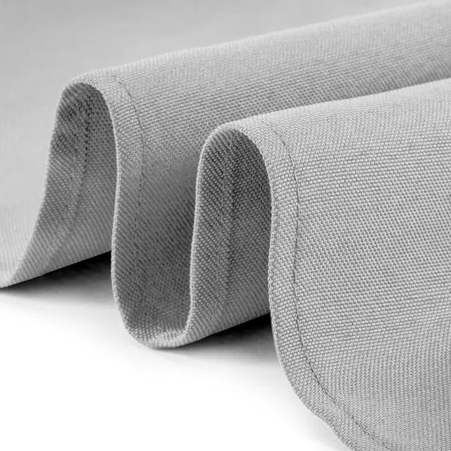Alt view image 3 of 6 - Lann's Linens - 60" x 102" Premium Tablecloth for Wedding / Banquet / Restaurant - Rectangular Polyester Fabric Table Cloth - Silver