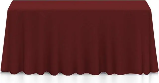 Main image of Lann's Linens - 5 Premium 90" x 156" Tablecloths for Wedding/Banquet/Restaurant - Rectangular Polyester Fabric Table Cloths - Burgundy