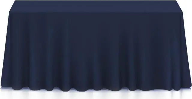 Main image of Lann's Linens - 90" x 132" Premium Tablecloth for Wedding / Banquet / Restaurant - Rectangular Polyester Fabric Table Cloth - Navy Blue