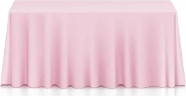Alt view image 2 of 7 - Lann's Linens - 5 Premium 90" x 132" Tablecloths for Wedding/Banquet/Restaurant - Rectangular Polyester Fabric Table Cloths - Pink