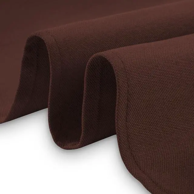 Alt view image 3 of 6 - Lann's Linens - 60" x 126" Premium Tablecloth for Wedding / Banquet / Restaurant - Rectangular Polyester Fabric Table Cloth - Chocolate Brown