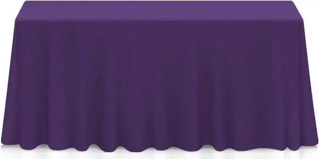 Main image of Lann's Linens - 90" x 132" Premium Tablecloth for Wedding / Banquet / Restaurant - Rectangular Polyester Fabric Table Cloth - Purple