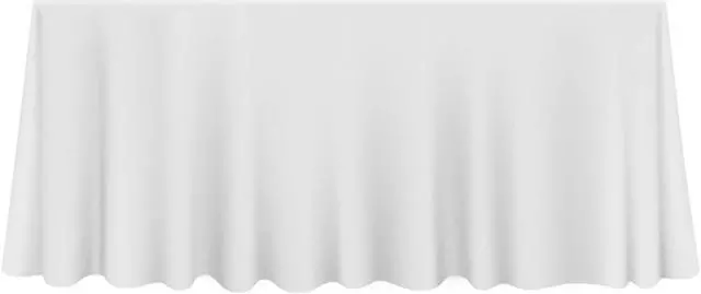 Alt view image 2 of 7 - Lann's Linens - 10 Premium 90" x 132" Tablecloths for Wedding / Banquet / Restaurant - Rectangular Polyester Fabric Table Cloths - White