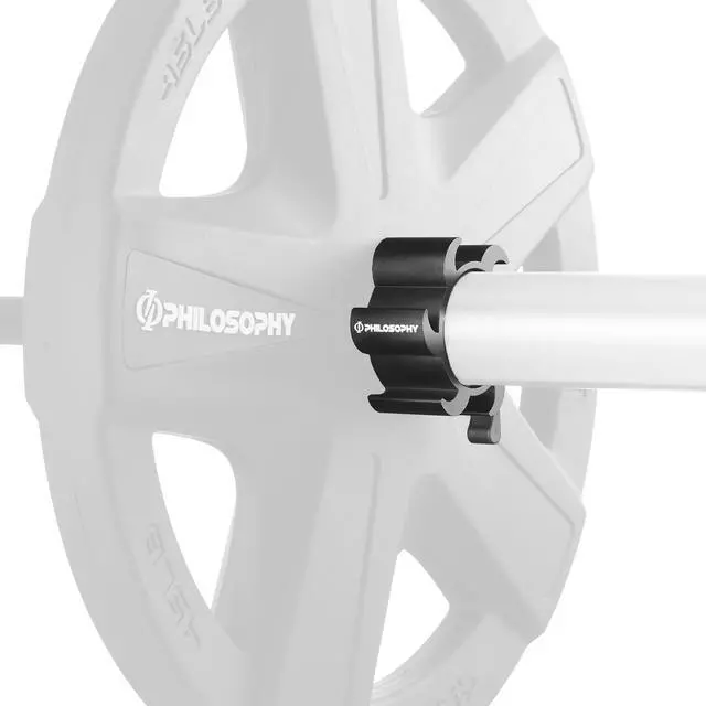 Alt view image 5 of 6 - Philosophy Gym Locking Aluminum Barbell Collars, Anti-Slip 2" Olympic Weight Clamps - Quick Release Collar Clips Pair