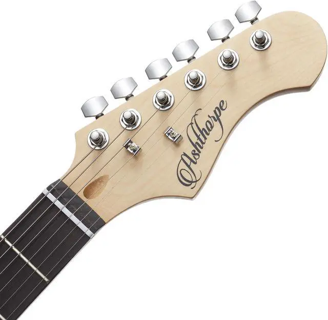 Alt view image 5 of 6 - Ashthorpe 39-Inch Electric Guitar (Blue-Black), Full-Size Guitar Kit with Padded Gig Bag, Tremolo Bar, Strap, Strings, Cable, Cloth, Picks
