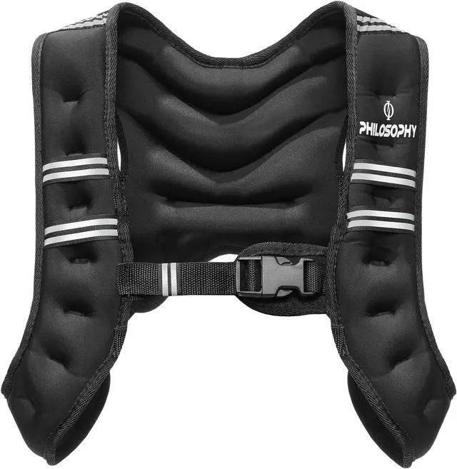 Main image of Philosophy Gym Weighted Workout Vest 10 LB, Strength Training Fitness Body Weight Vest