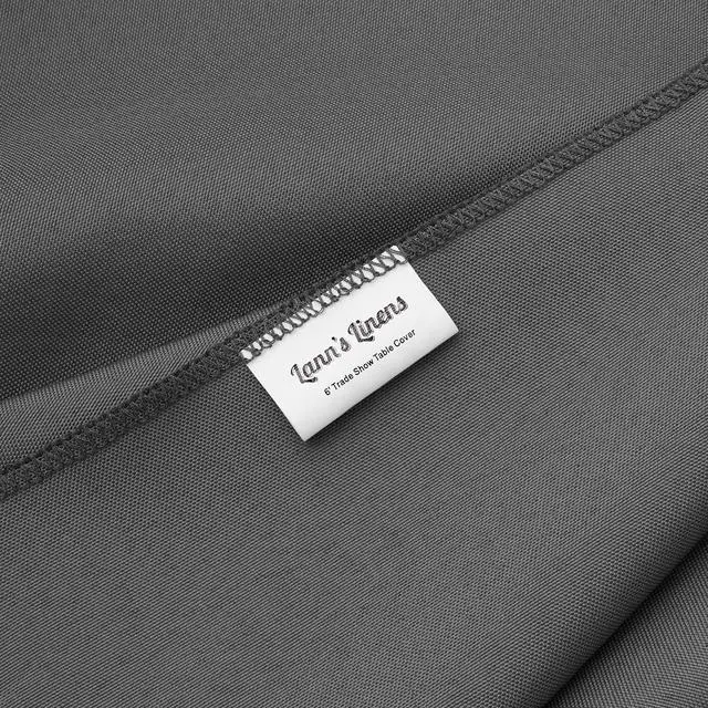 Alt view image 4 of 6 - Lann's Linens Premium 6' Trade Show Table Cover - Open Back Fitted Tablecloth - Gray