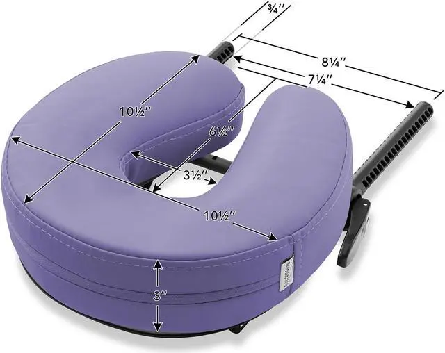 Alt view image 6 of 6 - Saloniture Adjustable Massage Table Face Cradle and Pillow 3" Foam - Lavender