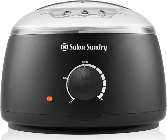 Main image of Salon Sundry Portable Electric Hot Wax Warmer Machine for Hair Removal - Black with Clear Lid
