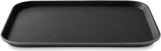 Alt view image 2 of 6 - Jubilee 10" x 14" Rectangular Restaurant Serving Trays (Set of 2), Black - NSF Certified Non-Slip Food Service Tray