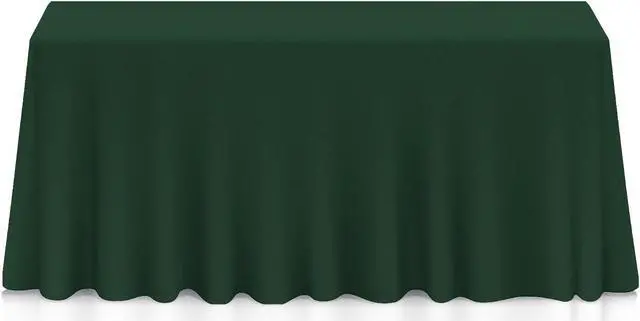 Main image of Lann's Linens - 90" x 132" Premium Tablecloth for Wedding / Banquet / Restaurant - Rectangular Polyester Fabric Table Cloth - Hunter Green