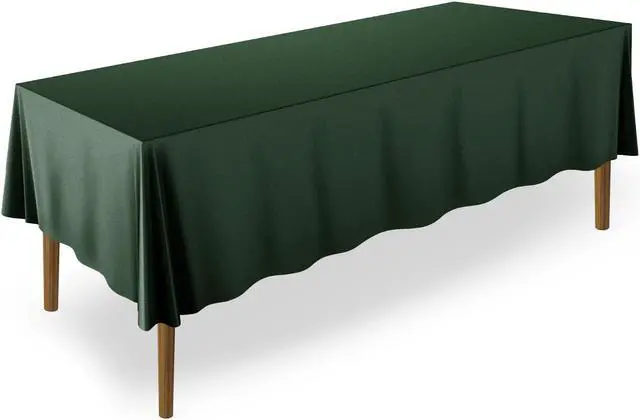 Main image of Lann's Linens - 10 Premium 70" x 120" Tablecloths for Wedding / Banquet / Restaurant - Rectangular Polyester Fabric Table Cloth - Hunter Green