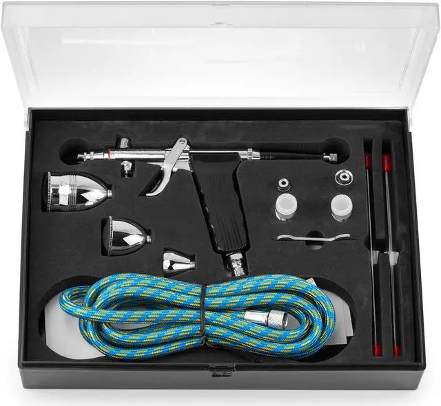 Alt view image 4 of 4 - PointZero Precision Trigger Style Gravity-feed Airbrush Set w/ MAC Valve