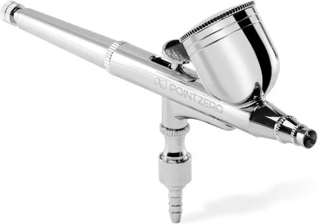 Alt view image 2 of 4 - PointZero Dual-action 7cc Gravity-feed Airbrush Set - .3mm Nozzle