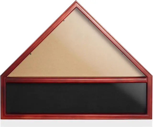 Alt view image 2 of 6 - Reminded Military Medal & Burial Flag Shadow Box Display Case with Glass Insert, Mahogany