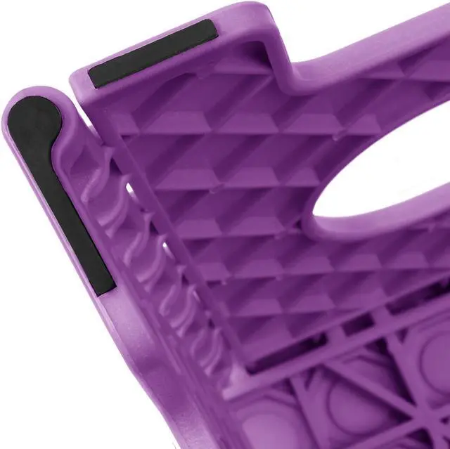 Alt view image 6 of 6 - Casafield 9" Folding Step Stool with Handle (Set of 2), Purple - Portable Collapsible Small Plastic Foot Stool for Kids and Adults - Use in the Kitchen, Bathroom and Bedroom