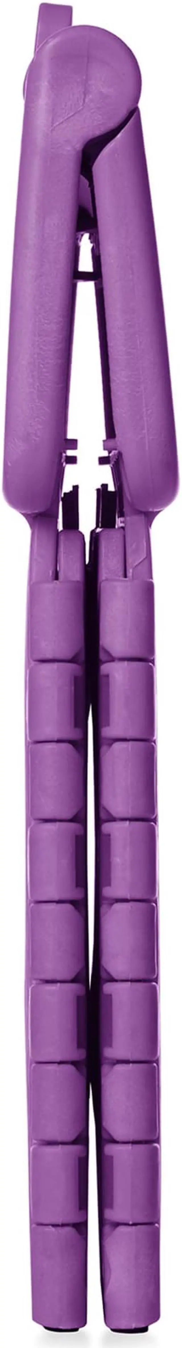 Alt view image 3 of 6 - Casafield 9" Folding Step Stool with Handle (Set of 2), Purple - Portable Collapsible Small Plastic Foot Stool for Kids and Adults - Use in the Kitchen, Bathroom and Bedroom