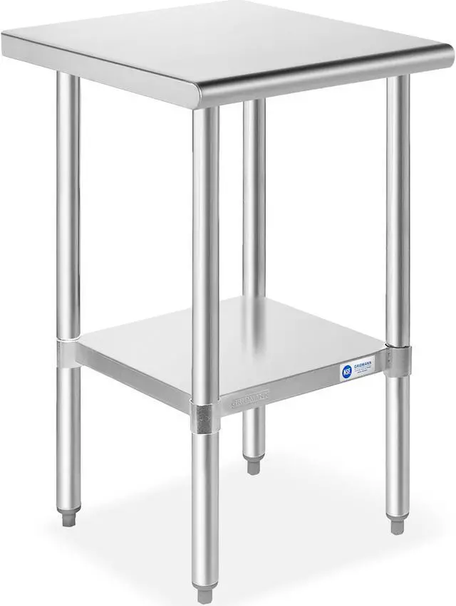 Main image of GRIDMANN Stainless Steel Work Table 18 x 24 Inches, NSF Commercial Kitchen Prep Table with Under Shelf for Restaurant and Home