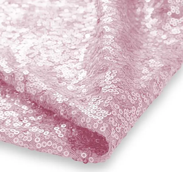 Alt view image 2 of 6 - Lann's Linens (Set of 4) Sequin Photography Backdrop Curtains, Pink - 2ft x 8ft Tall Glitter Background Panels for Wedding, Party or Photo Booth