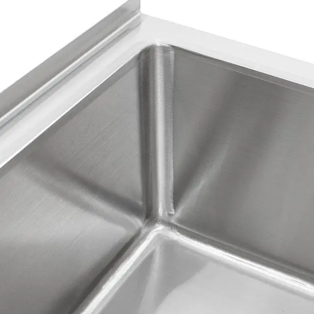 Alt view image 4 of 6 - GRIDMANN Stainless Steel Floor Mop Sink - 19" x 22" x 12" with Backsplash, NSF Certified