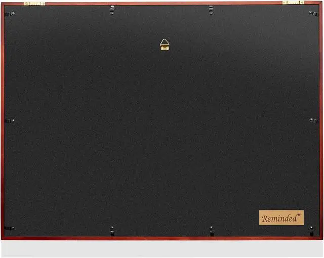 Alt view image 5 of 6 - Reminded Military Shadow Box Display Case for Medals & Burial Flag -  Solid Wood Cabinet with Navy Blue Velvet Insert