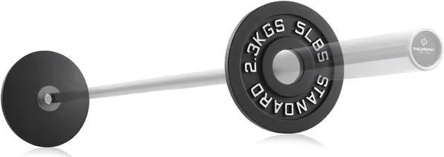 Alt view image 4 of 6 - Philosophy Gym Set of 2 Standard Cast Iron Olympic 2-inch Weight Plates (5 LB each)