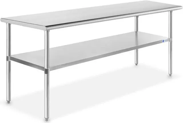 Main image of GRIDMANN Stainless Steel Work Table 72 x 30 Inches, NSF Commercial Kitchen Prep Table with Under Shelf for Restaurant and Home