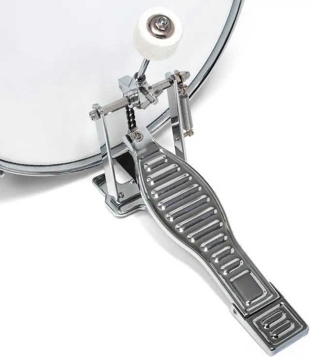 Alt view image 6 of 6 - Ashthorpe 5-Piece Complete Junior Drum Set with Genuine Brass Cymbals - Advanced Beginner Kit with 16" Bass, Adjustable Throne, Cymbals, Hi-Hats, Pedals & Drumsticks - Silver